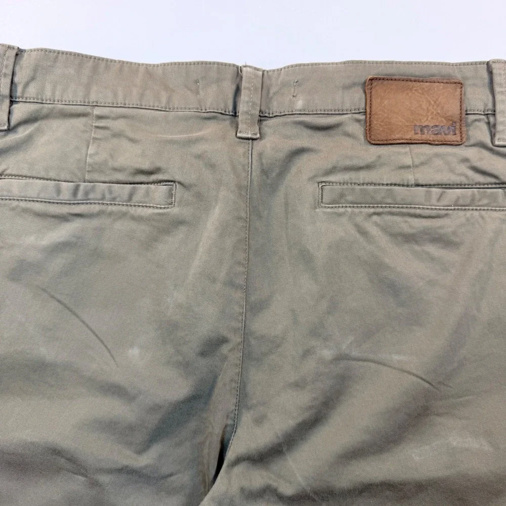 Mavi Jacob Shorts Mens 32 Olive Green Chino Stretch Casual Flat Front 11in